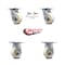 Service Caster 4 Inch Nylon Caster Set with Roller Bearing 2 Swivel Lock 2 Rigid SCC-30CS420-NYR-BSL-2-R-2 - alternate 4